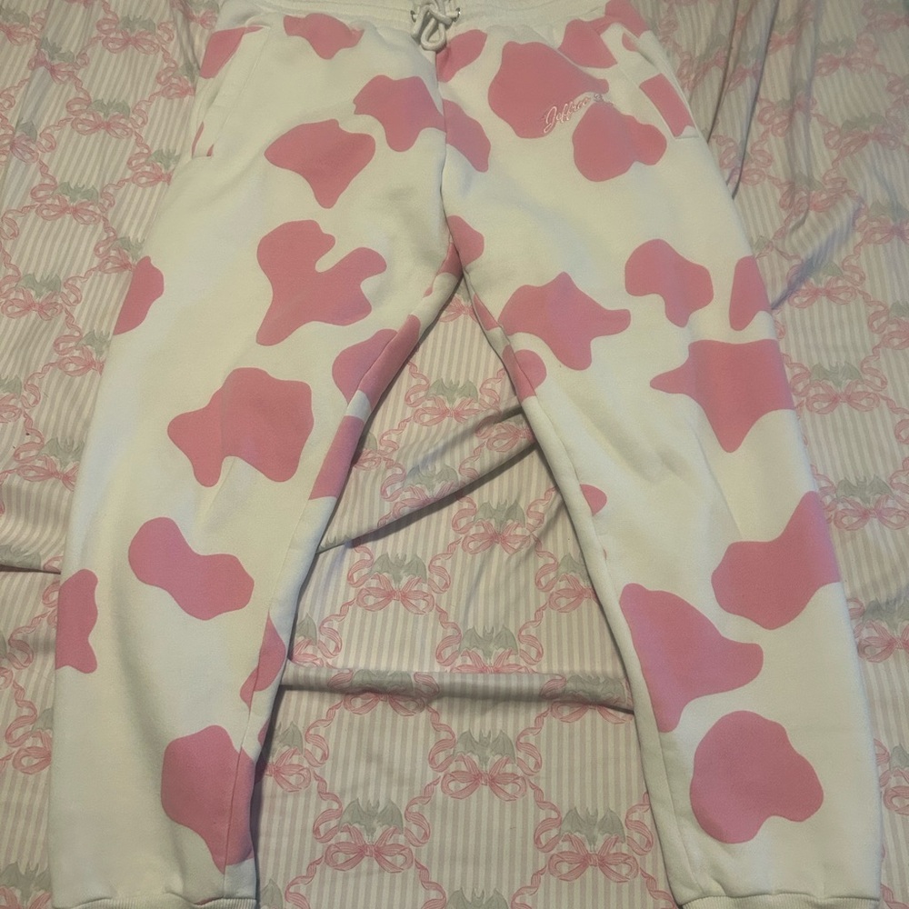 Jeffree star cow print sweatpants large